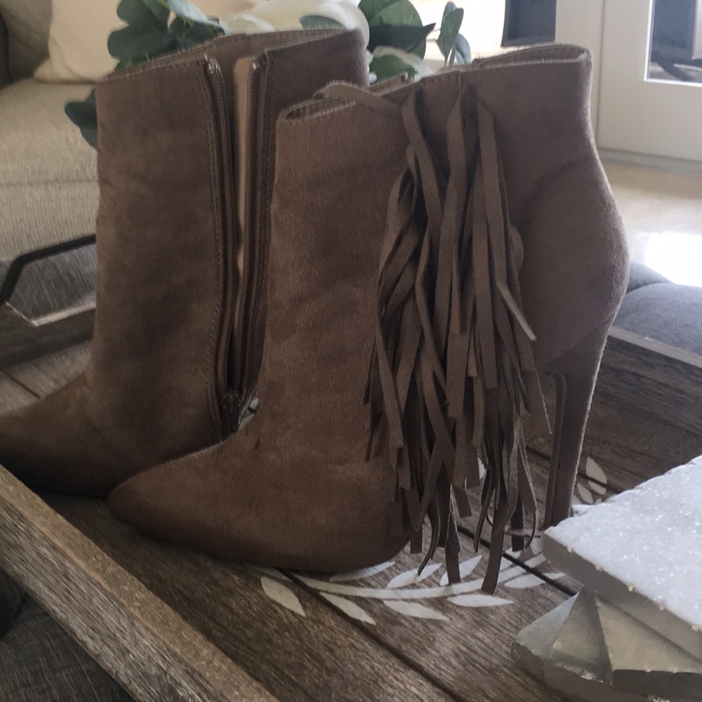 Fringe booties